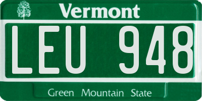 VT license plate LEU948