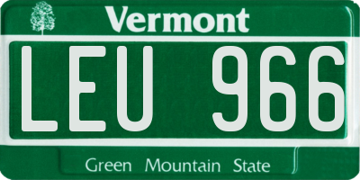 VT license plate LEU966