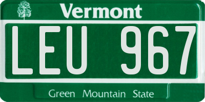 VT license plate LEU967