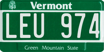 VT license plate LEU974