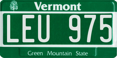 VT license plate LEU975