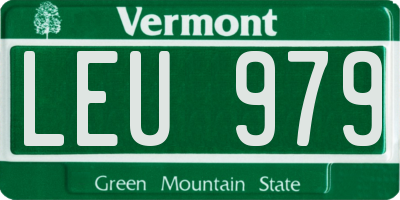 VT license plate LEU979
