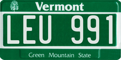 VT license plate LEU991