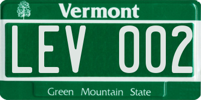 VT license plate LEV002