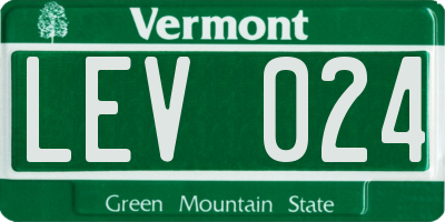 VT license plate LEV024