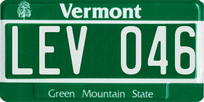 VT license plate LEV046
