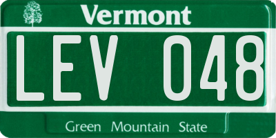 VT license plate LEV048