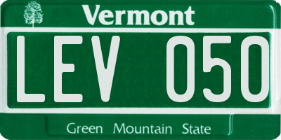 VT license plate LEV050