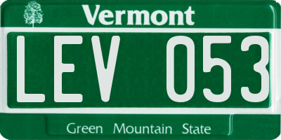 VT license plate LEV053