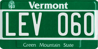 VT license plate LEV060