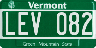 VT license plate LEV082