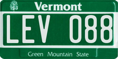 VT license plate LEV088