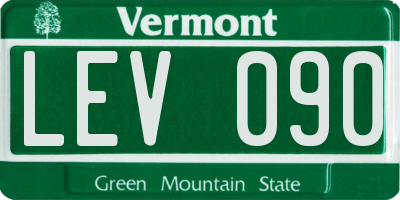 VT license plate LEV090