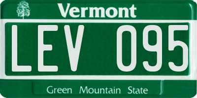 VT license plate LEV095