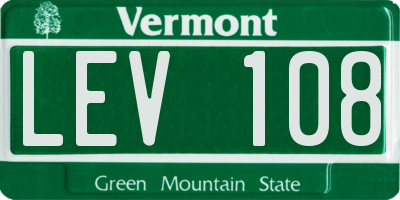 VT license plate LEV108