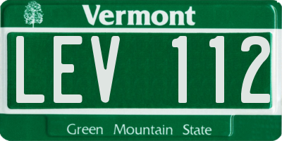 VT license plate LEV112