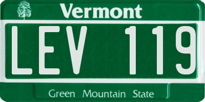 VT license plate LEV119