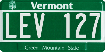 VT license plate LEV127