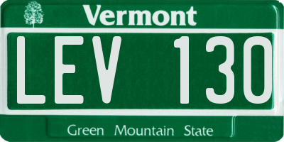 VT license plate LEV130