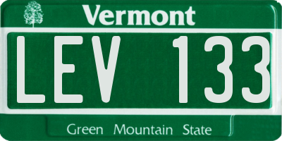 VT license plate LEV133