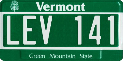 VT license plate LEV141
