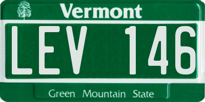 VT license plate LEV146