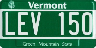VT license plate LEV150