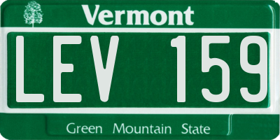 VT license plate LEV159