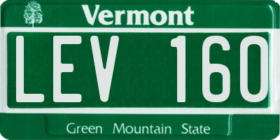 VT license plate LEV160