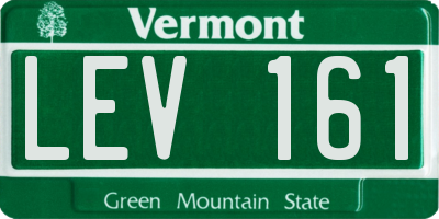 VT license plate LEV161