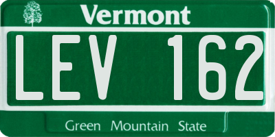 VT license plate LEV162