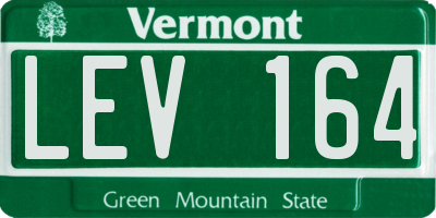 VT license plate LEV164
