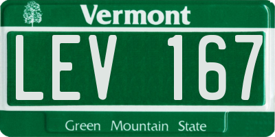 VT license plate LEV167