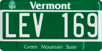 VT license plate LEV169