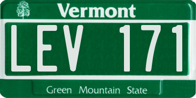 VT license plate LEV171