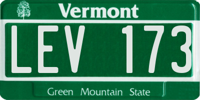 VT license plate LEV173