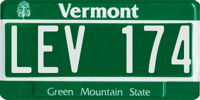 VT license plate LEV174