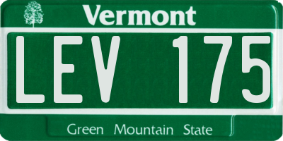 VT license plate LEV175