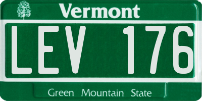 VT license plate LEV176