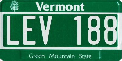 VT license plate LEV188