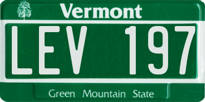 VT license plate LEV197