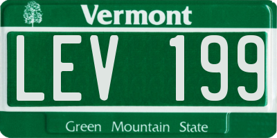 VT license plate LEV199