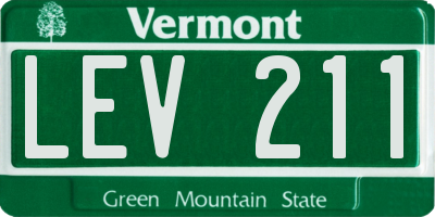VT license plate LEV211
