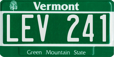 VT license plate LEV241
