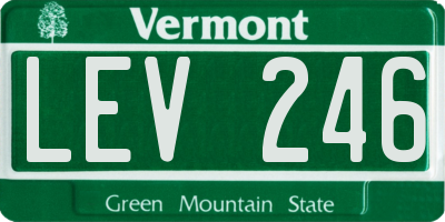 VT license plate LEV246