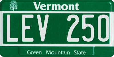 VT license plate LEV250