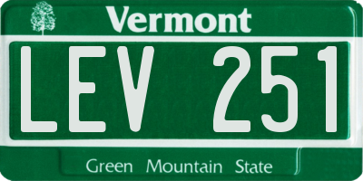 VT license plate LEV251
