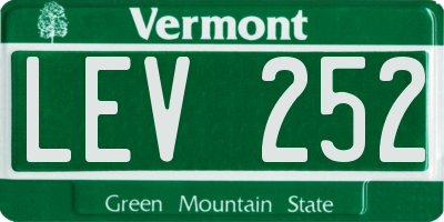 VT license plate LEV252