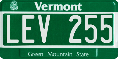 VT license plate LEV255