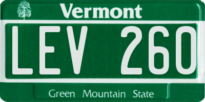 VT license plate LEV260